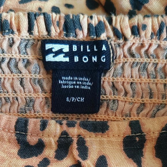 Billabong Brown Print Puff Sleeve Dress - Picture 7 of 8